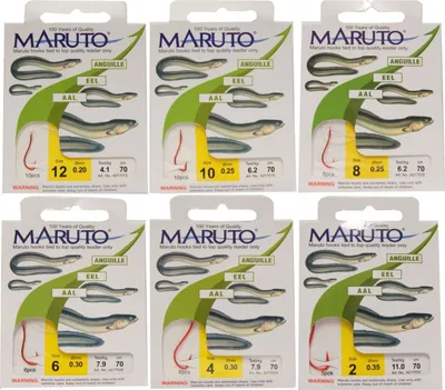 Produktbild von Maruto Aalhaken Aal Haken Aalangeln Wurmhaken, Größe:10