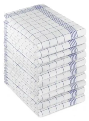 Produktbild von Triolino Geschirrtücher 10er Pack 50x70 Küchentücher Baumwolle kochfest 95°C, Grösse:50 cm x 70 cm, Farbe:Blau
