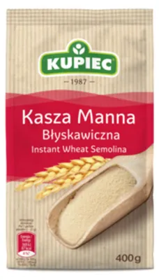 Zdjęcie produktu dla KUPIEC kasza manna błyskawiczna 400g