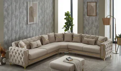 Zdjęcie produktu dla narożnik z tkaniny sofa w kształcie litery L sofa tapicerowana sofa beżowa sofa nowoczesny narożnik