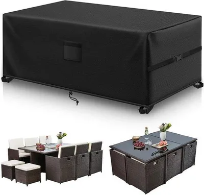 Immagine prodotto di Copertura per mobili da giardino - impermeabile - 1 pezzo - nero - tessuto Oxford - 200 x 160 x 70 cm