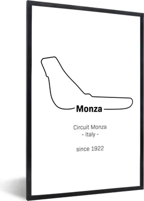Produktbild von MuchoWow® Gerahmtes Poster Formel 1 - Monza - Rennstrecke 40x60 cm - Poster mit Schwarzem Bilderrahmen Wandposter Rahmen Foto Bilder - Papierdruck - Wandbilder