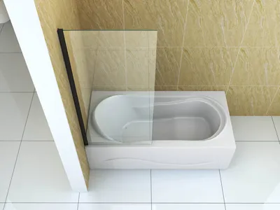 Produktbild von Aston Badewannenabdeckung 1-Flügelig 70X150 Fix Schwarz