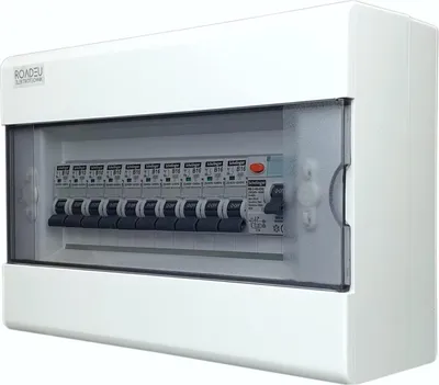Produktbild von RoadEu - Leitungsschutzschalter - Komplett Fi Schutzschalter 40A 2P - B 16A Sicherungsautomat und B 10A 6+ 4 in einem Aufputz Verteilerkasten