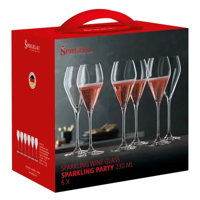 Produktbild von Spiegelau Special Glasses Champagnerglas Sparkling Party, 6er Set, Sektglas, Champagner Glas, 230 ml, 4270329