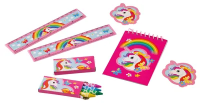 Imagen del producto de Set de escritura con temática de unicornios, 20 piezas.