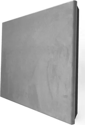 Produktbild von 2er-Pack - Akustikstoff-Samtplatte mit Montagesatz "CINEMATIC" | 50 x 50 x 5 cm | Farbe: (Grau, Dicke: 53 mm)