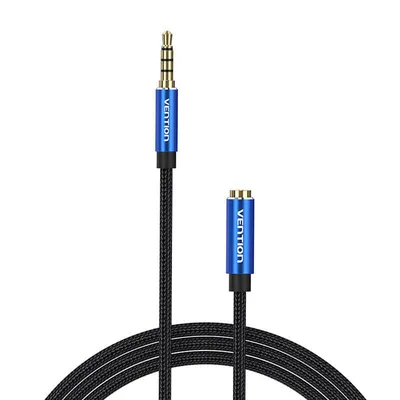 Obrázok produktu pre Vention BHCLH, TRRS 3,5 mm samec na 3,5 mm samica predlžovací kábel, 2 m, modrý