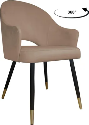 Obrázek produktu pro Otočná židle Velvet, černá a zlatá podnož MG06