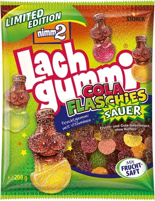 Obrázek produktu pro nimm2® 680966 nimm2® Lachgummi Cola Flaschies Sauer Limited Edition Fruchtgummi 200,0 g