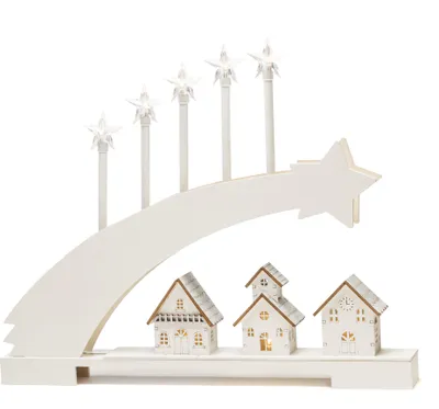 Obrázek produktu pro Konstsmide 3284-210, Světelná dekorativní figura, Bílá, Dřevo, IP20, 8 žárovek, LED