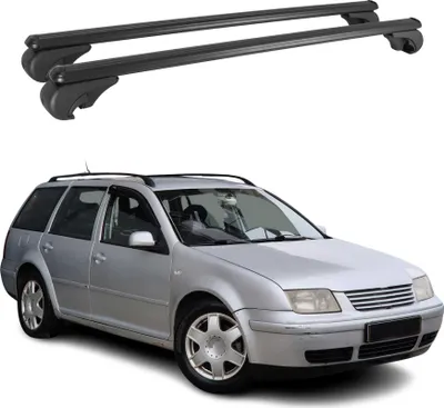 Produktbild von Dachträger für VW Bora Variant 1999-2005 Gepäckträger Grundträger Alu Schwarz 2x