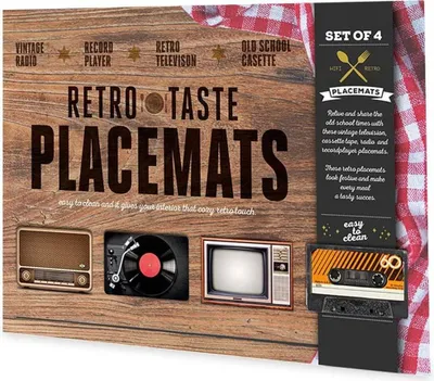 Produktbild von 4x Tischsets - Retro-Design