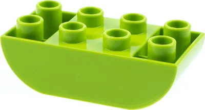 Produktbild von 1x Lego Duplo Dachstein 2x4 lime grün invertiert Stein gewölbt 6004979 98224