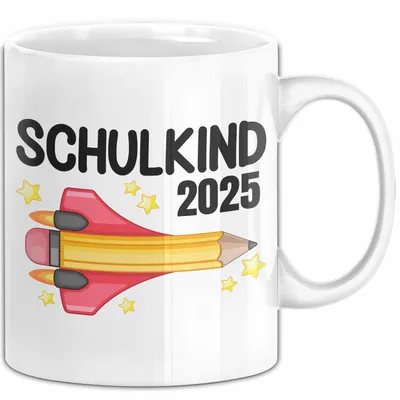 Produktbild von Trendation - Einschulung Junge Mädchen Geschenk Schultüte Füllung Tasse Schulstart 1. Schultag Schuleinführung Schulanfang Geschenkidee Schulkind 2022 (Weiß)