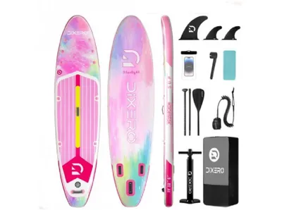Obrázok produktu pre COIL SUP-Board – nafukovacia súprava SUP – kompletná súprava na stand-up paddleboarding – s pádlom – s pumpou – vodotesné puzdro na mobil – stabilná – 335 cm – 170 kg – fialová