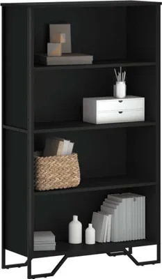 Obrázek produktu pro Maison Exclusive – knihovna černá 80 x 31 x 137,5 cm dřevěný materiál