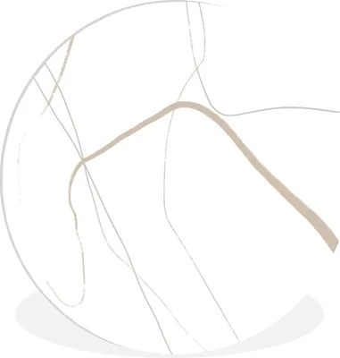 Produktbild von MuchoWow® Rundes Wandbild - Runde Bilder Abstrakt - Minimalismus - Linienkunst Ø 90 cm Kreis Wanddekoration Kunststoff - Wandkreis - Wandschmuck - Wand-Kreis - Wohnzimmer - Bild - Runde - Wanddeko - Dibond - Kunstdrucke