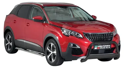 Image de Pare-buffle Avant pour Peugeot 3008 2018-2021 63 mm en Acier Noir