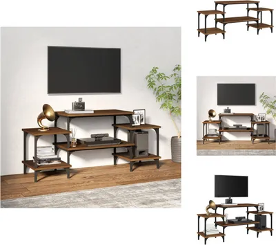Produktbild von vidaXL TV-Schrank Braun Eichen-Optik 117x35x52 cm Holzwerkstoff - TV-Möbel