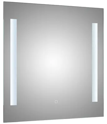 Produktbild von Pelipal S34 LED Badspiegel mit Lichtausschnitt links und rechts in den Maßen 70 x 70 cm