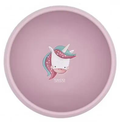 Produktbild von Silikonnapf mit Saugnapf für Tiere - 11,5 x 11,5 cm - Rose | by Sassi Junior