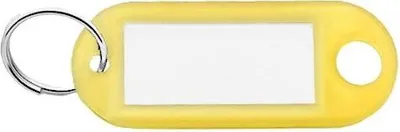 Image de Porte-clés étiquette CombiCraft jaune transparent 55 x 22 mm – 100 pièces