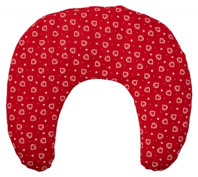 Produktbild von GIRAFFENLAND Kirschkern Nackenhörnchen Herzen-rot 30x33 - Kirschkernkissen - Nackenkissen - Wärmekissen für Nacken