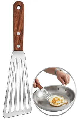 Produktbild von Spatel mit Schlitzen, Holzgriff, Metall