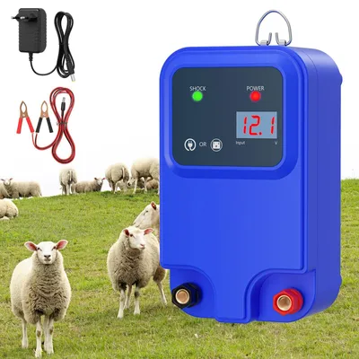 Produktbild von Elektrozaungerät 10,5 kV - Weidezaungerät für Vieh und Pferde - 10 km Reichweite - AC/DC-Betrieb - LED-Display - Wetterfest