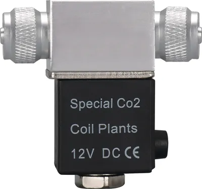 Produktbild von Magnetventil fuer Aquarien-CO2-Systemregler DC 12 V Ausgang Verbinden Sie 4 * 6 mm Rohr oder Blasenzaehler Doppelkopf Geraeuschlose Version fuer niedrige Temperaturen