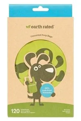 Productafbeelding van Earth Rated Poepzakjes met handvatten 120 ST. Geurloos