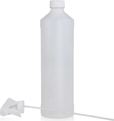 Produktbild von 1L PE Kunststoff Rundflasche + Sprühkopf