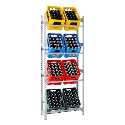 Produktbild von PROREGAL Getränkekistenregal HIGH BIG CAMEL | HxBxT 200x80x30cm | Grau