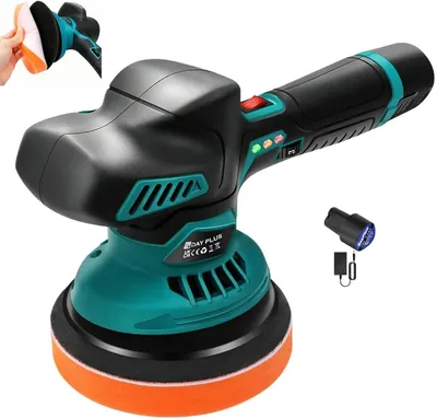 Image de Polisseuse électrique sans fil - Polisseuse excentrique - 12 V, 300 W - 6 vitesses - 2800–5500 tr/min - Course de 12 mm - Diamètre de 12,7–15,2 cm