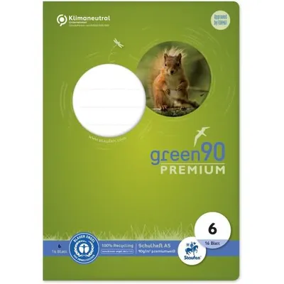 Obrázok produktu pre Ursus Green 040780006 Heft - LIN6, A5, 16 Blatt, 90 g/qm, blanko