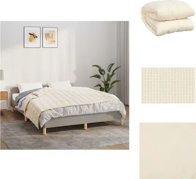 Obrázok produktu pre vidaXL Záťažová deka svetlá krémová 122x183 cm 5 kg látka - Deky