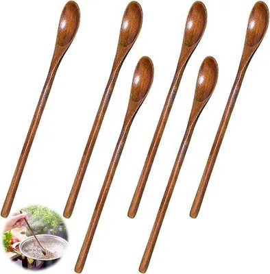 Obrázek produktu pro Sada dřevěných lžic – ekologická – sada 6 kusů – 20 cm