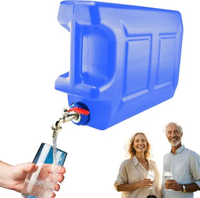 Produktbild von Anwicar Wasserkanister mit hahn - Wasser Kanister mit zapfhahn 20l - Camping Wassertank - Blau