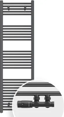 Produktbild von Aquabad Badheizkörper Virgo inkl. Multiblock Eckausführung 50x160cm 538W Anthrazit - Ohne Heizstab / Ohne Heizstabelement