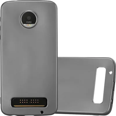 Produktbild von Cadorabo Schutzhülle für Motorola MOTO Z PLAY Hülle in Grau Handyhülle TPU Silikon Etui Cover Case