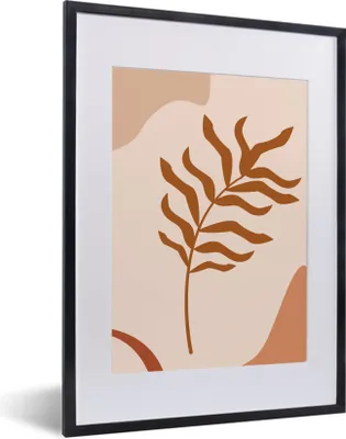 Produktbild von MuchoWow® Gerahmtes Poster Sommer - Pflanze - Pastell 30x40 cm - Poster mit Schwarzem Bilderrahmen Wandposter Rahmen Foto Bilder - Wandposter Schlafzimmer
