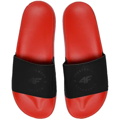 Produktbild von Herren Badelatschen 4F Badeschuhe Duschschuhe Pantoletten Hausschuhe Badeschlappen Saunaschuhe Rot 42