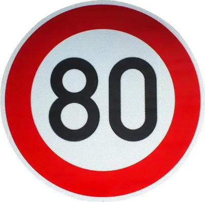 Produktbild von Original Verkehrszeichen RA2 274-80 80 km/h RAL RSA-21 Baustellenschild Geburtstagsschild Straßenschild Verkehrsschild Schild Schilder