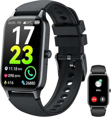 Produktbild von Soudorv Smartwatch Herren Damen, 1,57" HD Fitnessuhr Herren mit Telefonfunktion, Wasserdicht Aktivitätstracker 110+ Sportmodi, Fitness Tracker mit Schlafmonitor Schrittzähler, Watch for Android/iOS