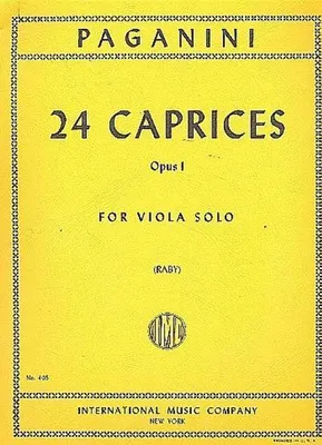 Produktbild von 24 Caprices op.1for viola solo