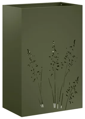 Image de vidaXL Jardinière d'extérieur, vert olive, 50 x 30 x 75 cm, acier laminé à froid