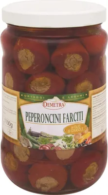 Immagine prodotto di Peperoni ripieni di acciughe e tonno 1550 gr. - Demetra