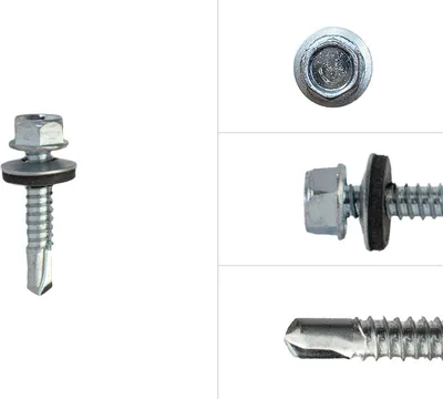 Produktbild von Trapezblechschrauben Verzinkt 6,3 x 32 mm - Pro 100 Stück