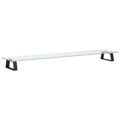 Immagine prodotto di vidaXL Supporto per monitor nero 100x20x8 cm in vetro temperato e metallo